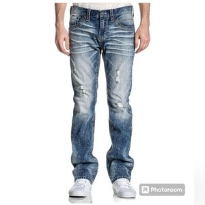 Affliction Ace Apex Denim Washed Pants Jeans Men's Size 33/33 Blue No Flaws